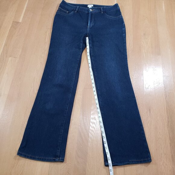 Zenergy by Chicos Women Jeans Size 1/M8 Regular Dark Blue Denim Stretch - Picture 6 of 15